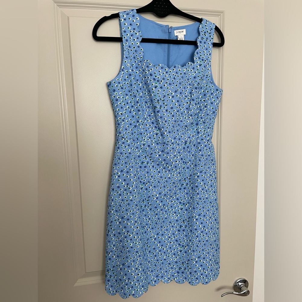 J. Crew Scalloped Floral Dress